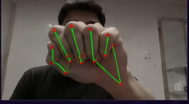 Punho fechado com rastreamento de mão para pausar o cursor